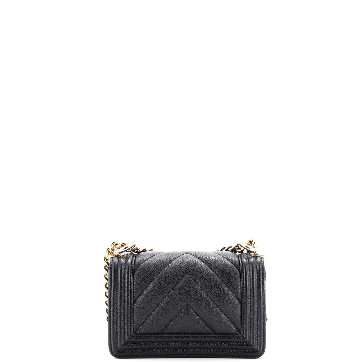 Boy Flap Bag Chevron Caviar Mini - Deep Luxury