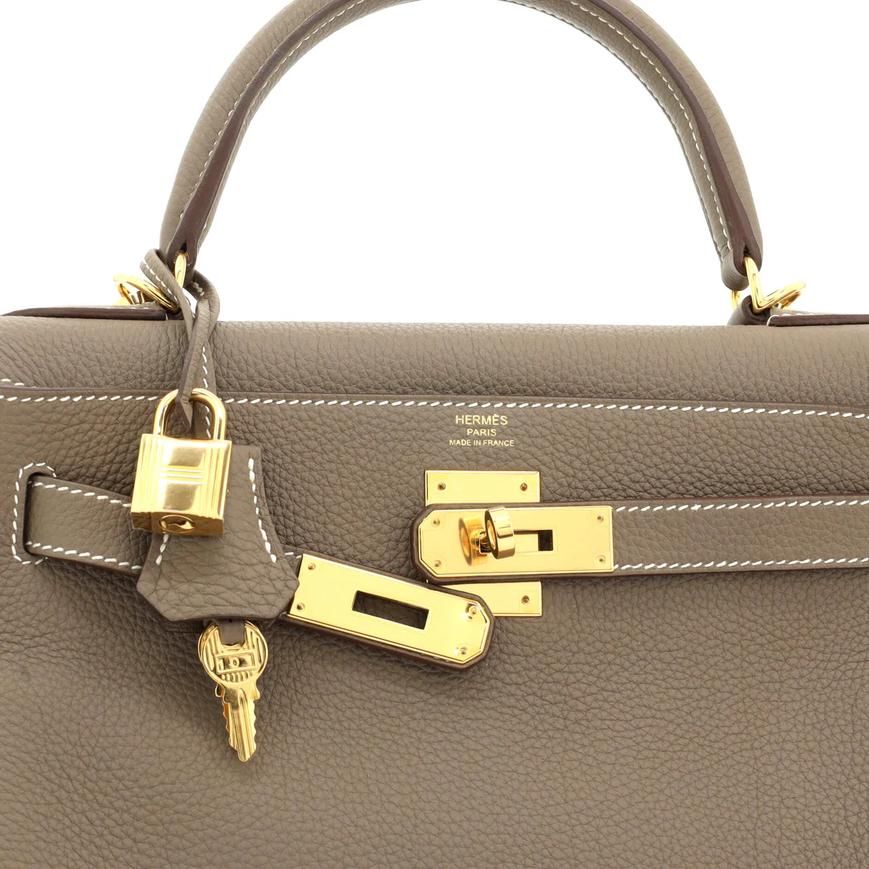 Kelly Handbag Grey Togo with Gold Hardware 28 - Deep Luxury