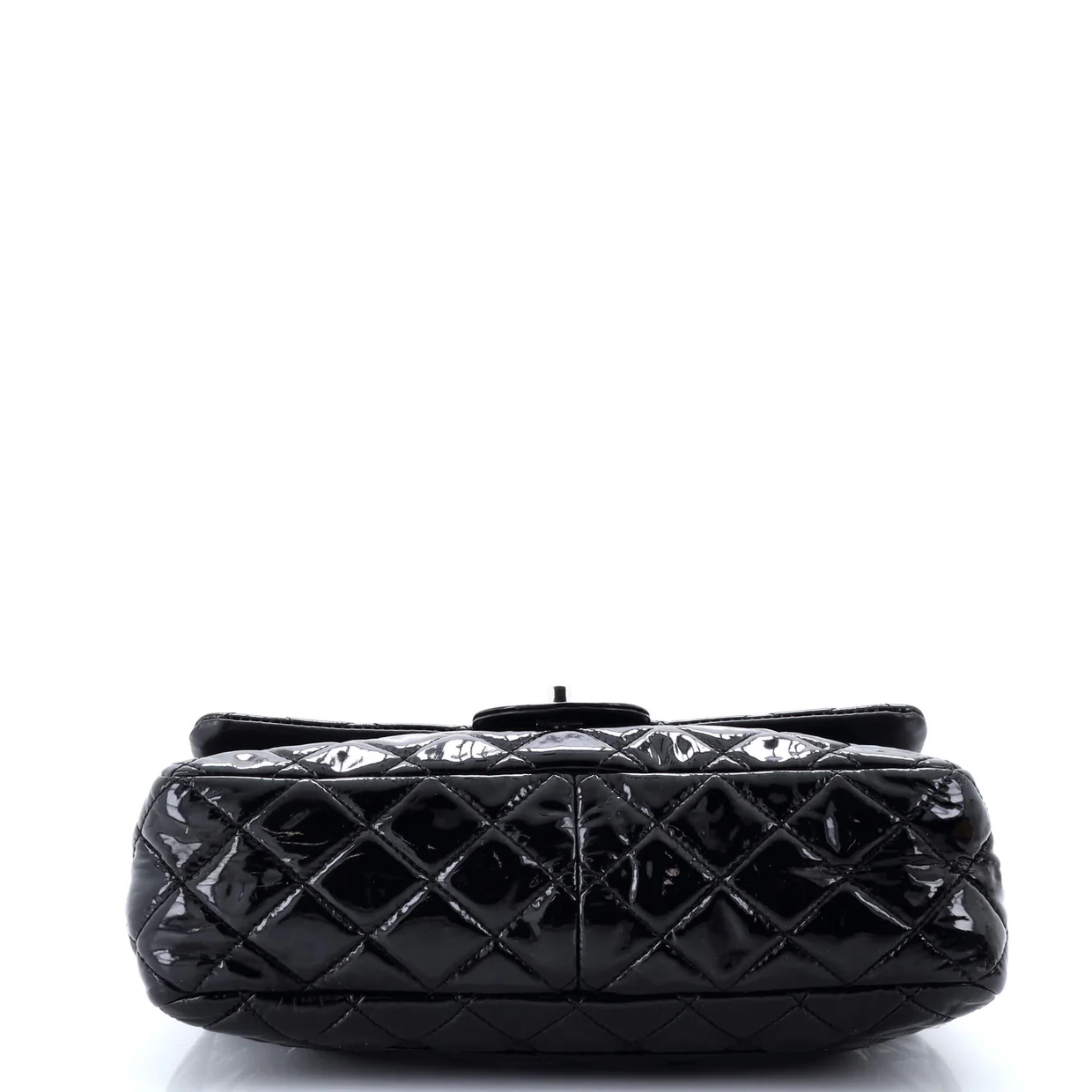 Classic Single Flap Bag Quilted Patent Jumbo - Deep Luxury