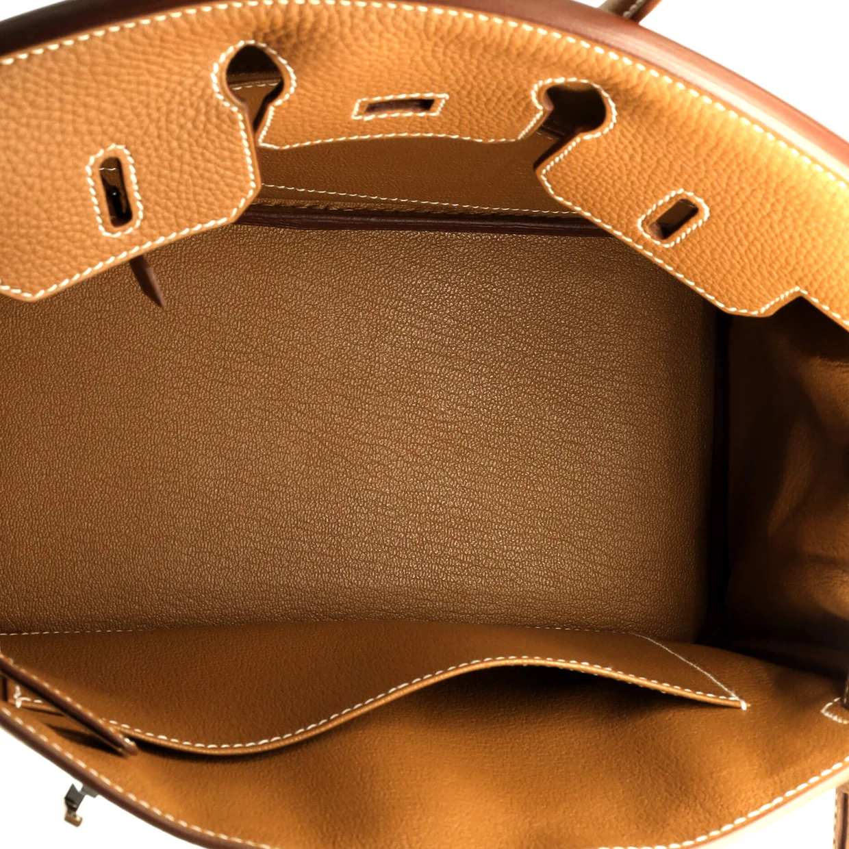 Birkin Handbag Gold Togo with Palladium Hardware 25 - Deep Luxury