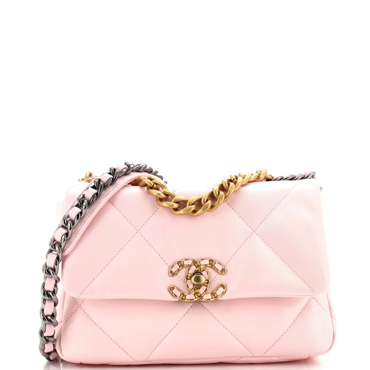 19 Flap Bag Quilted Leather Medium - Deep Luxury