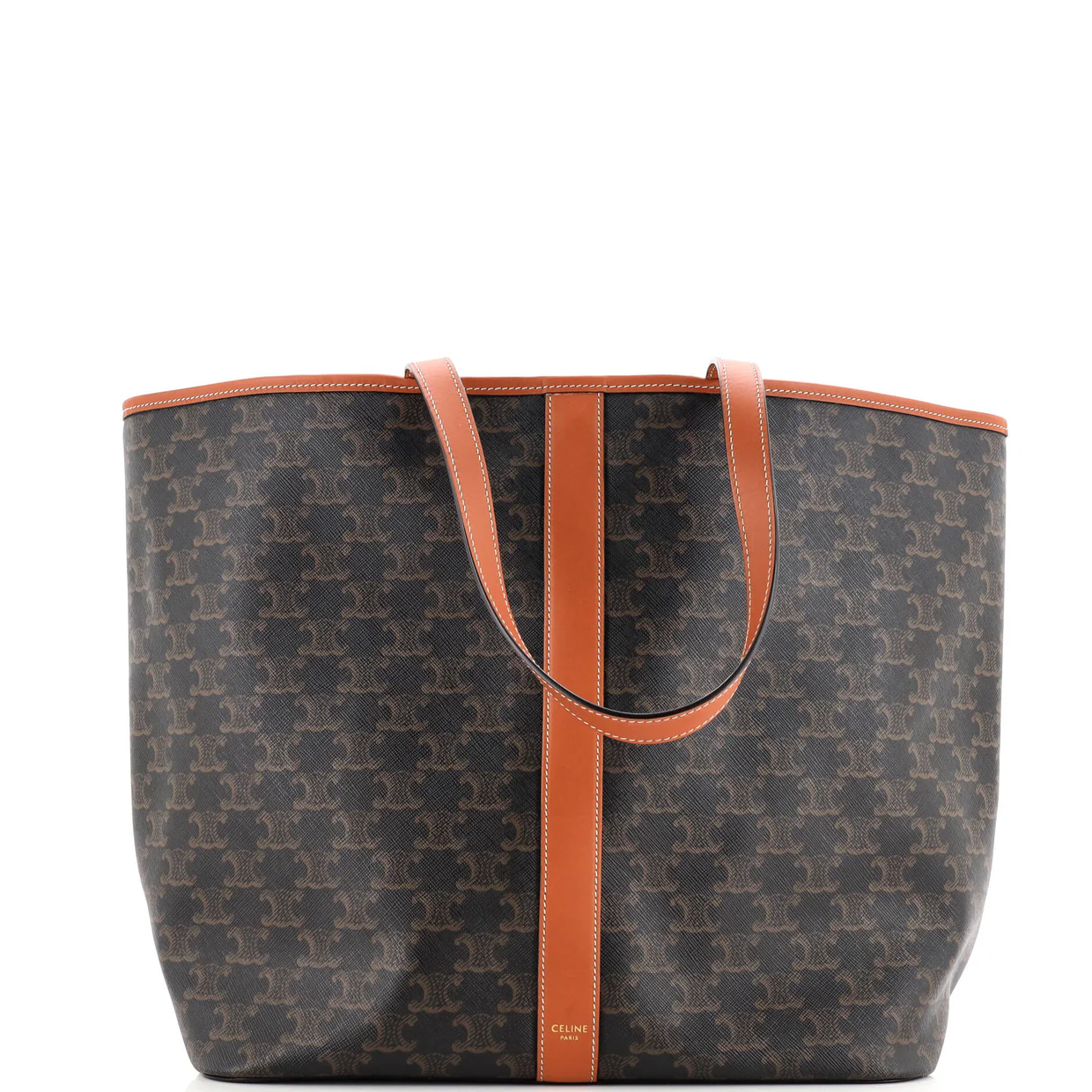 Cabas Zip Tote Triomphe Coated Canvas Medium - Deep Luxury