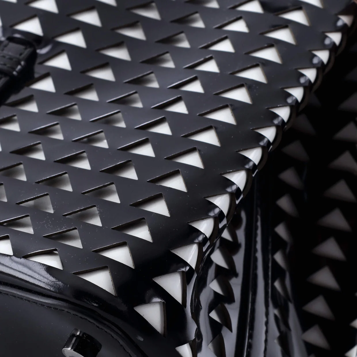Open Tote Laser Cut Leather Medium - Deep Luxury