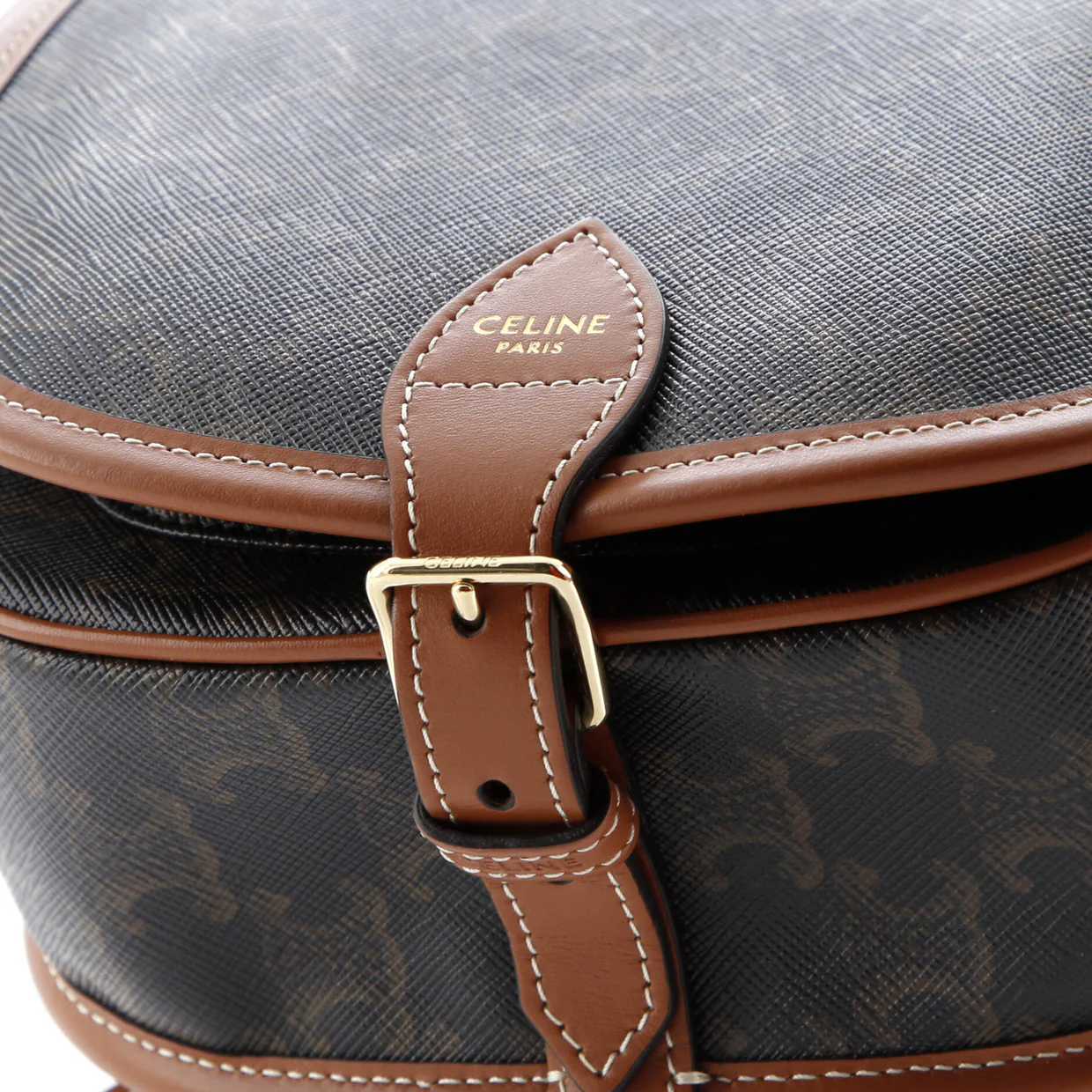 Folco Bag Triomphe Coated Canvas Medium - Deep Luxury