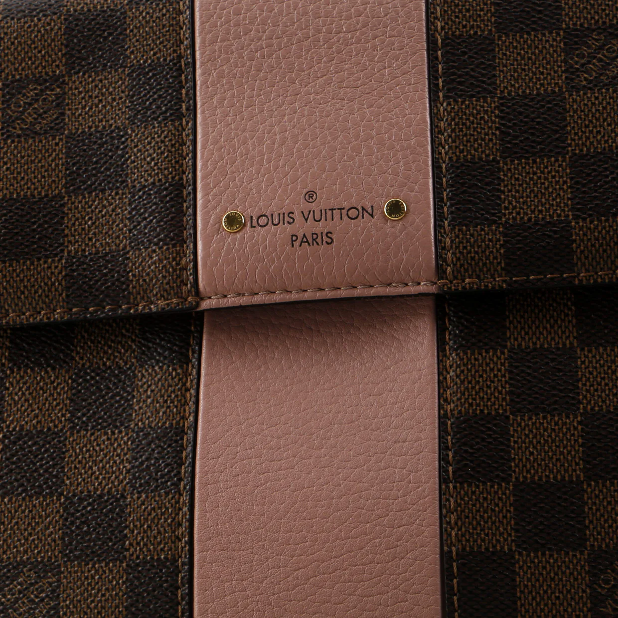 Bond Street Handbag Damier with Leather MM - Deep Luxury