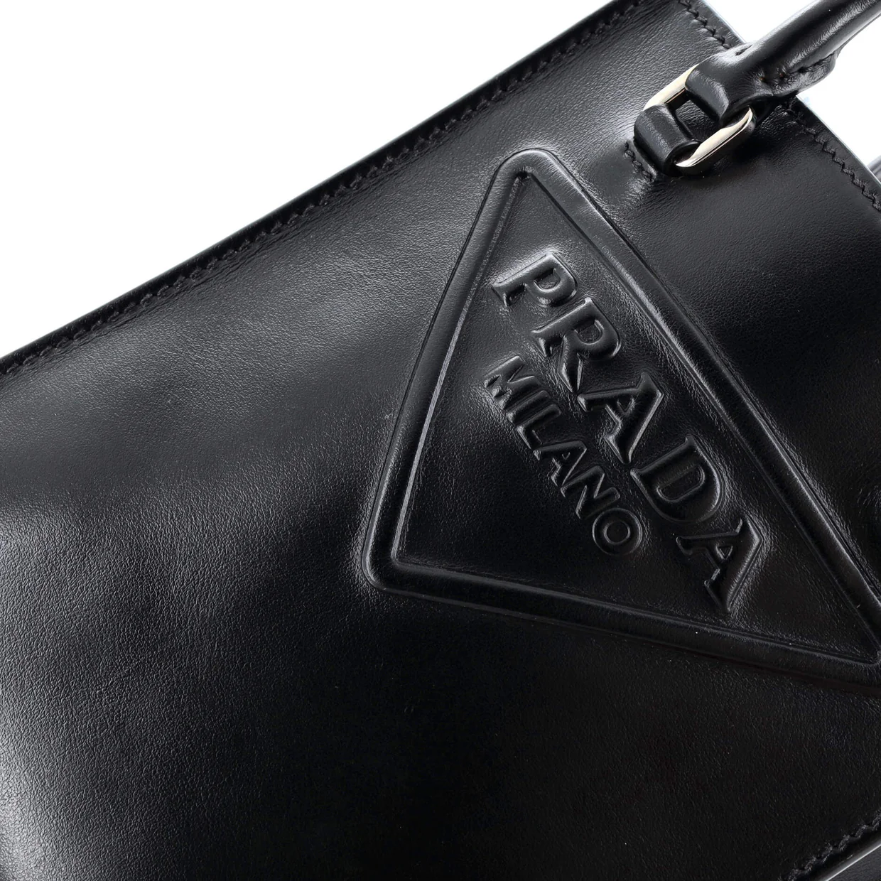 Logo Drill Tote Leather Mini - Deep Luxury