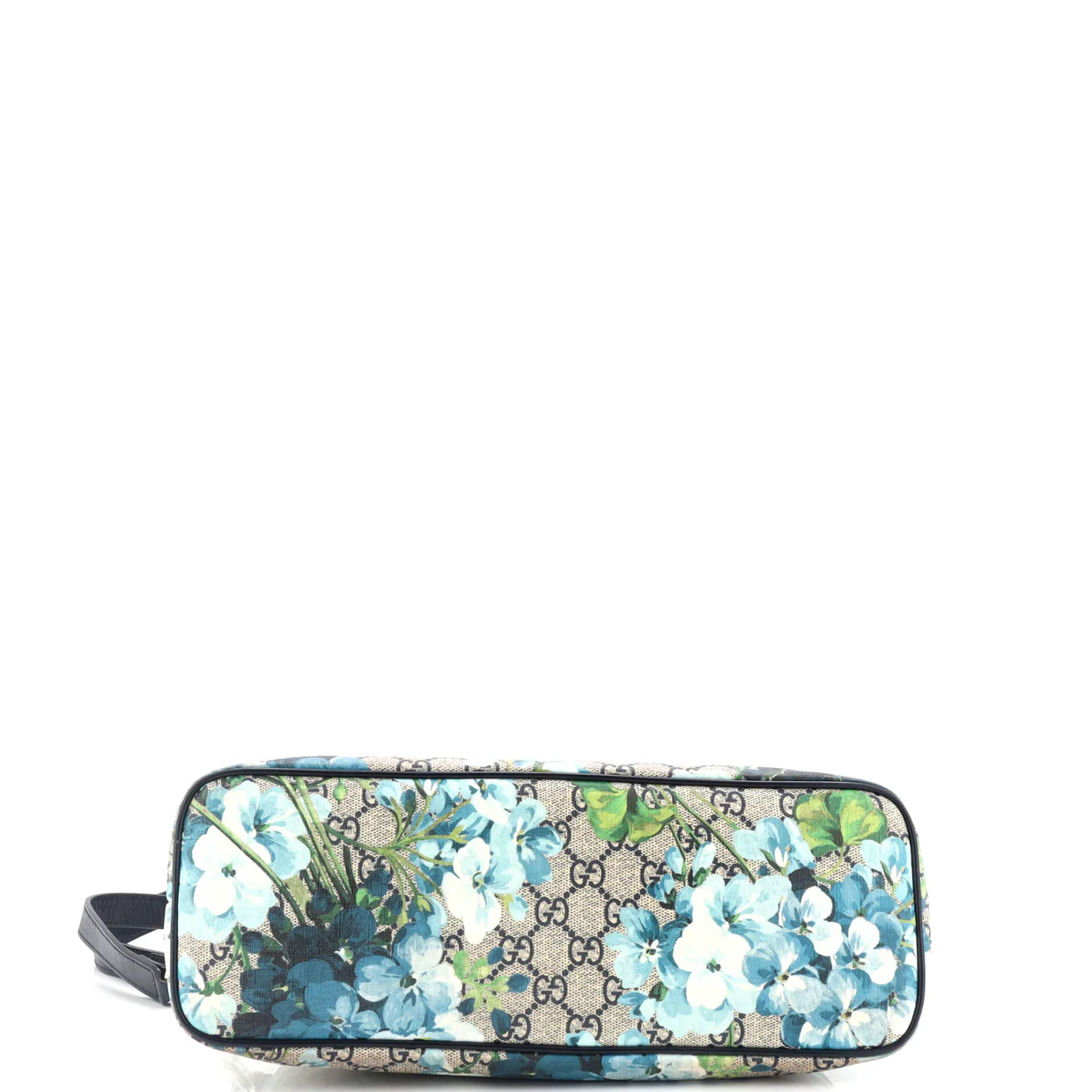 Convertible Zip Tote Blooms Print GG Coated Canvas Medium - Deep Luxury