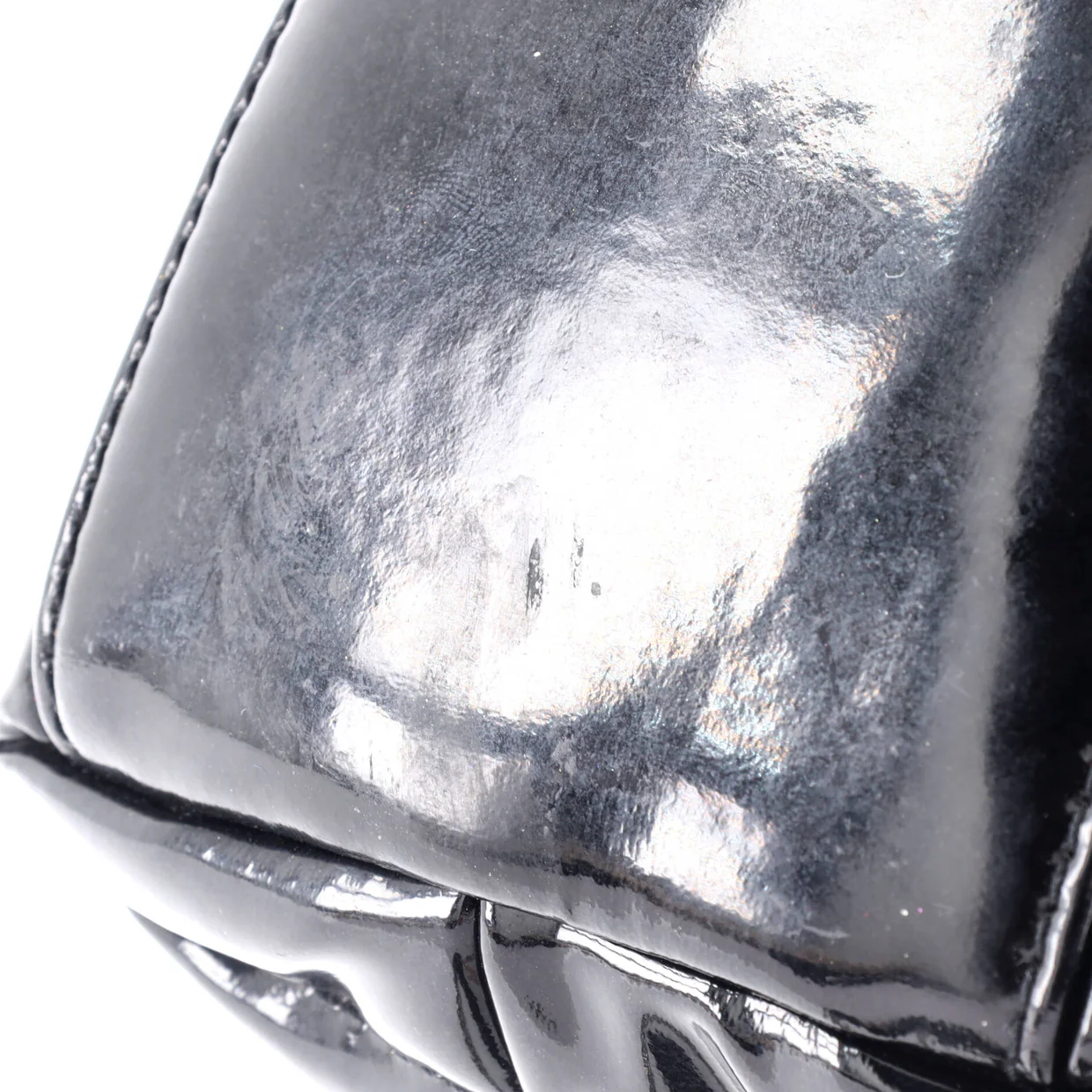 Loulou Puffer Shoulder Bag Quilted Patent Small - Deep Luxury