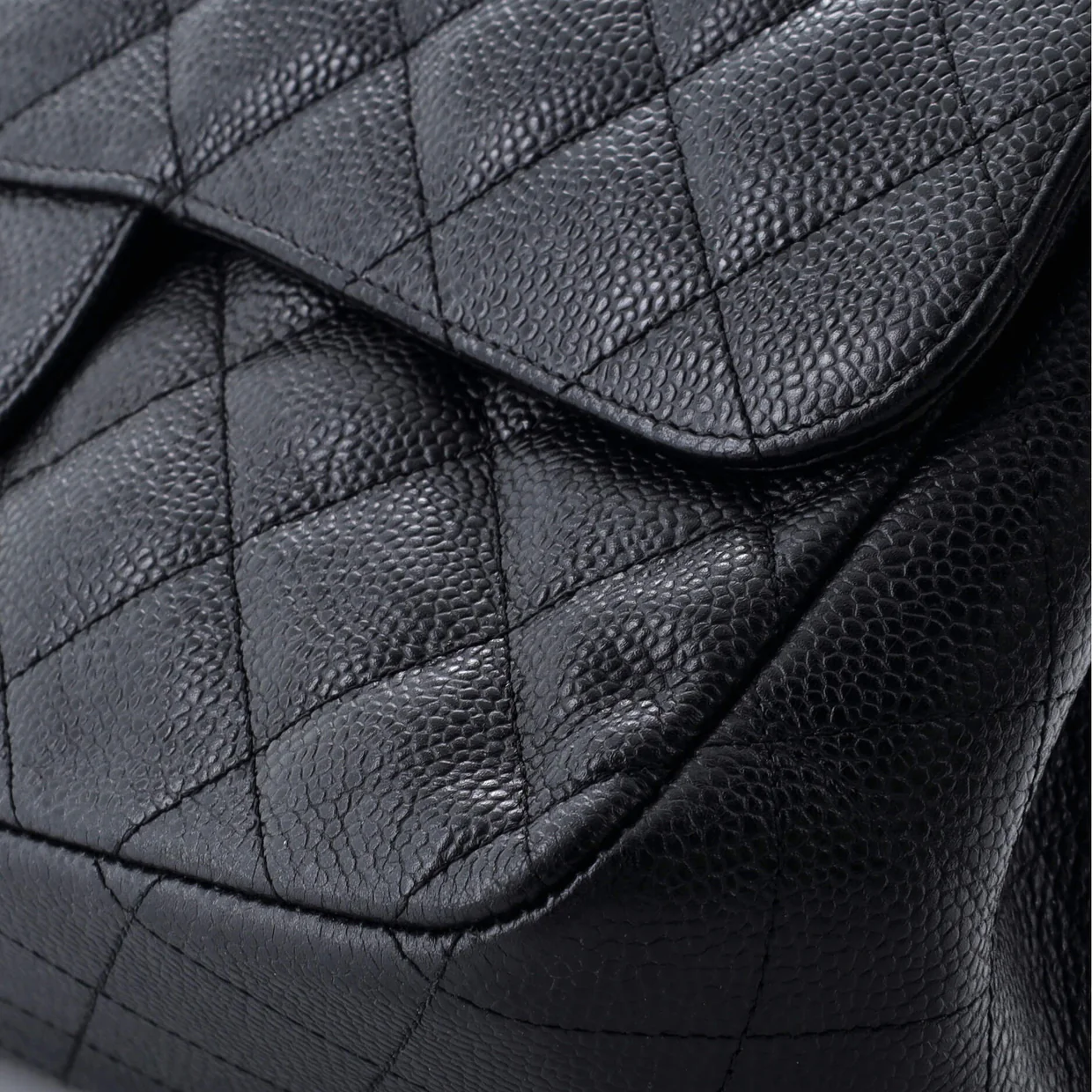 Classic Double Flap Bag Quilted Caviar Jumbo - Deep Luxury