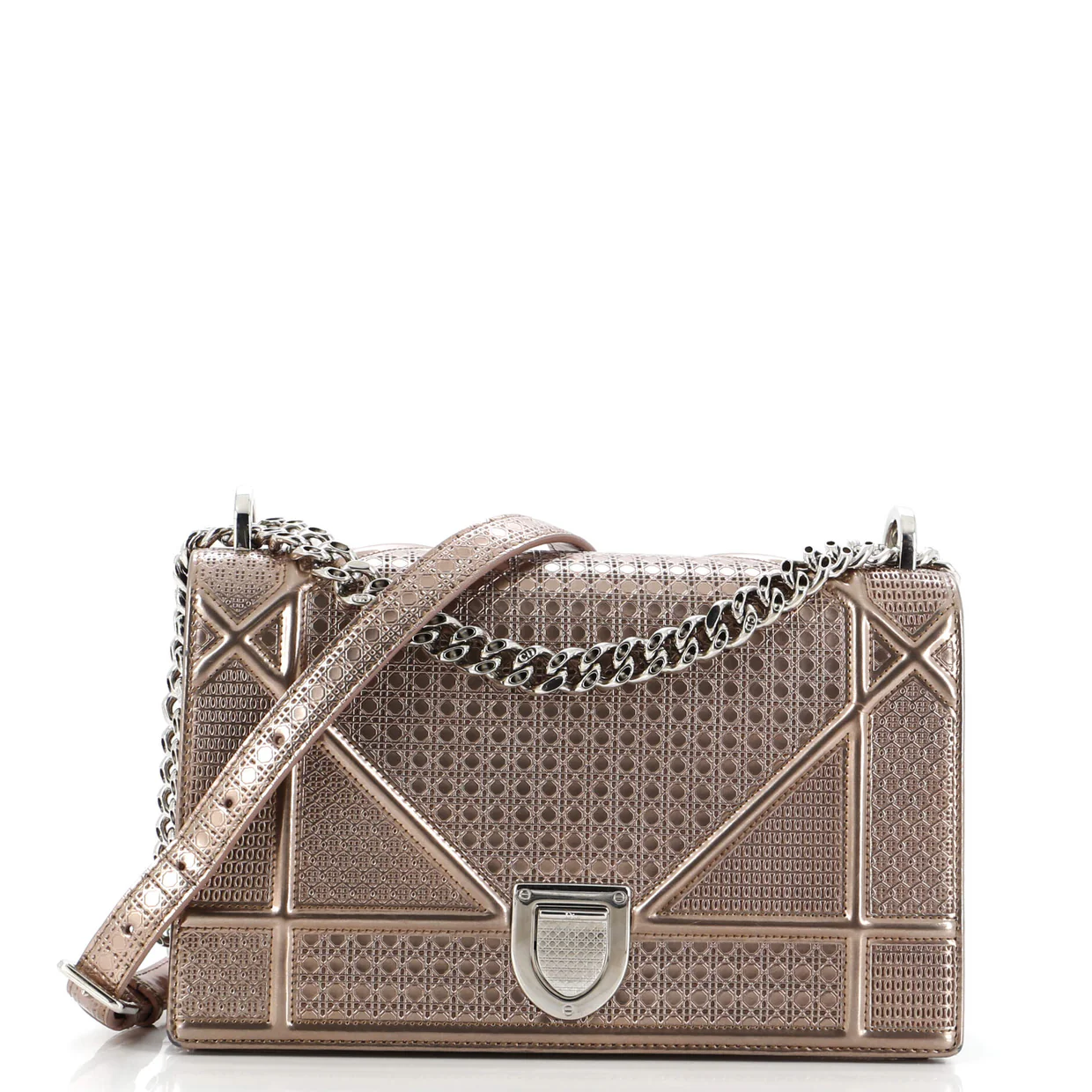 Diorama Flap Bag Cannage Embossed Calfskin Medium - Deep Luxury