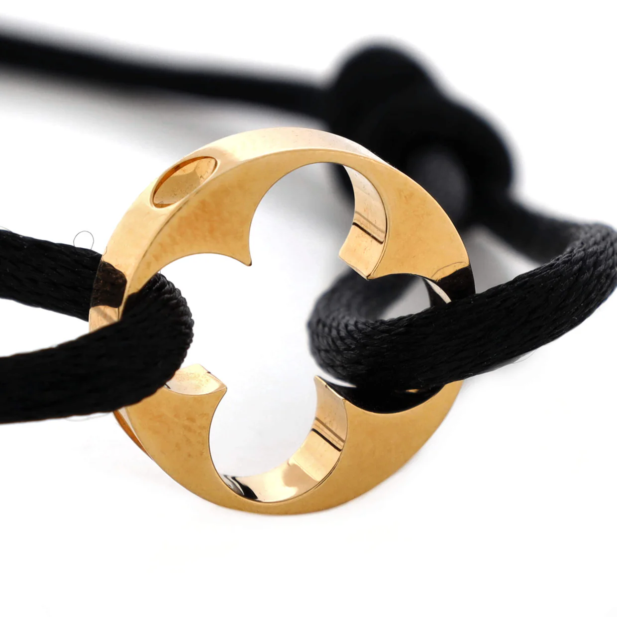 Empreinte Bracelet Silk Cord with 18K Yellow Gold - Deep Luxury