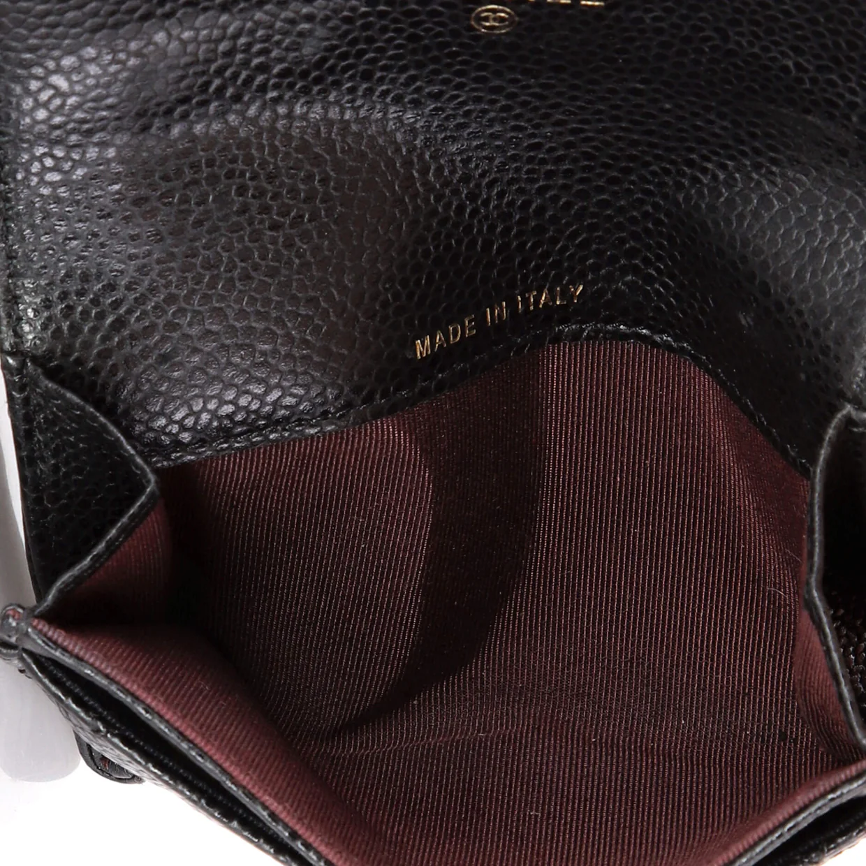 Classic Flap Card Case Quilted Caviar - Deep Luxury