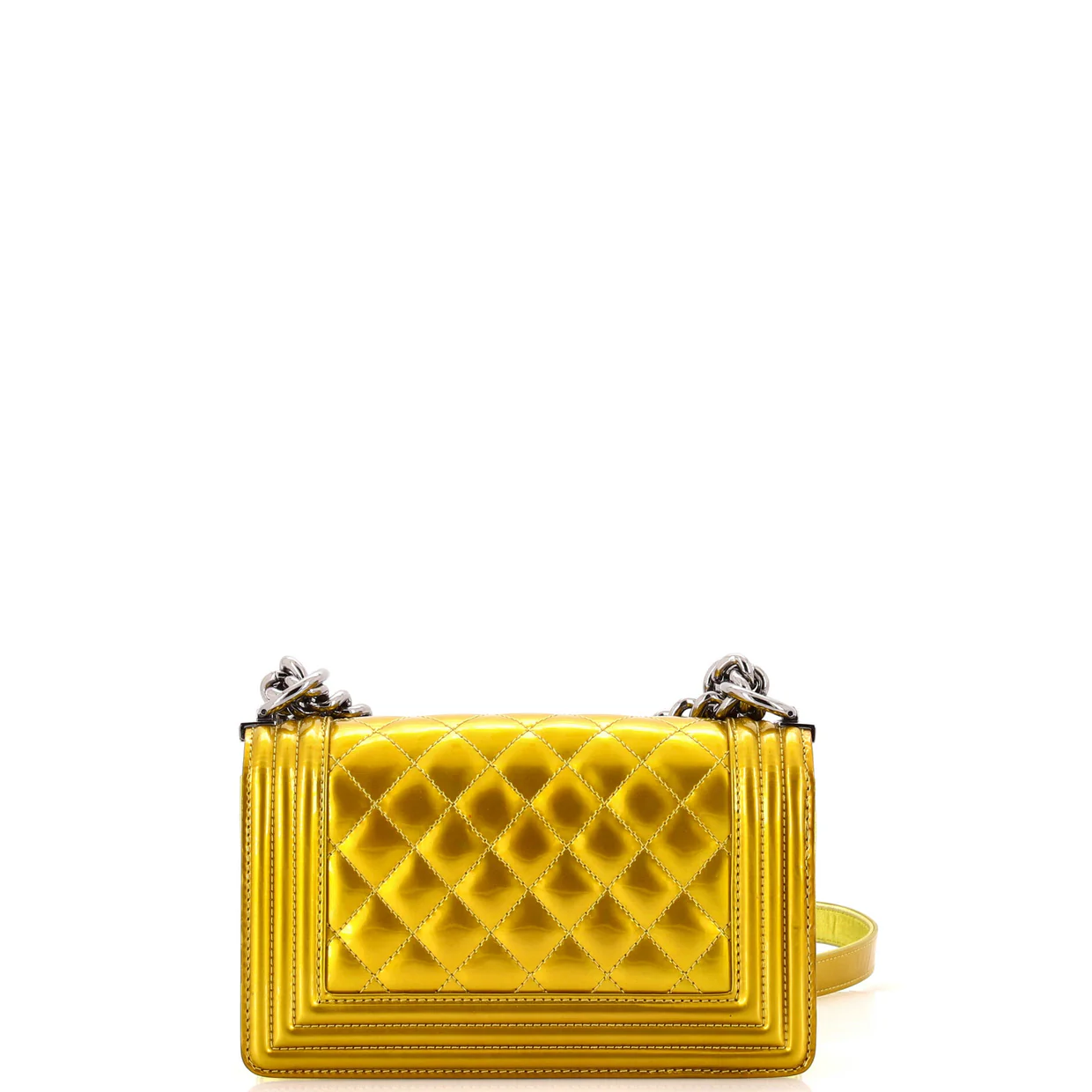 Boy Flap Bag Quilted Patent Small - Deep Luxury