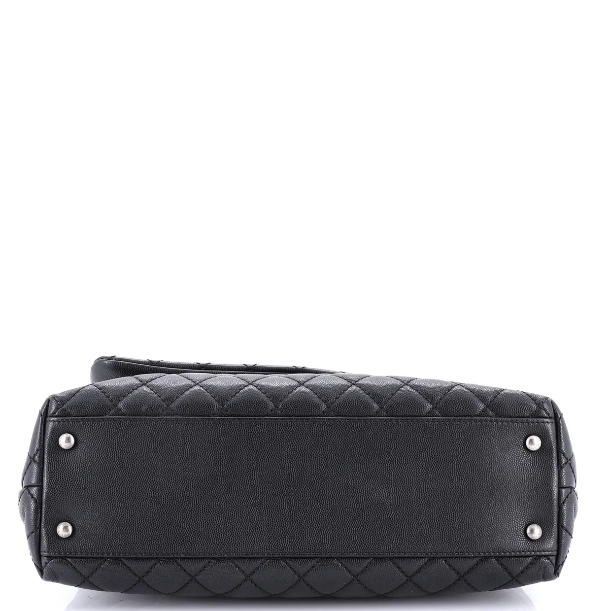 Coco Top Handle Bag Quilted Caviar Medium - Deep Luxury