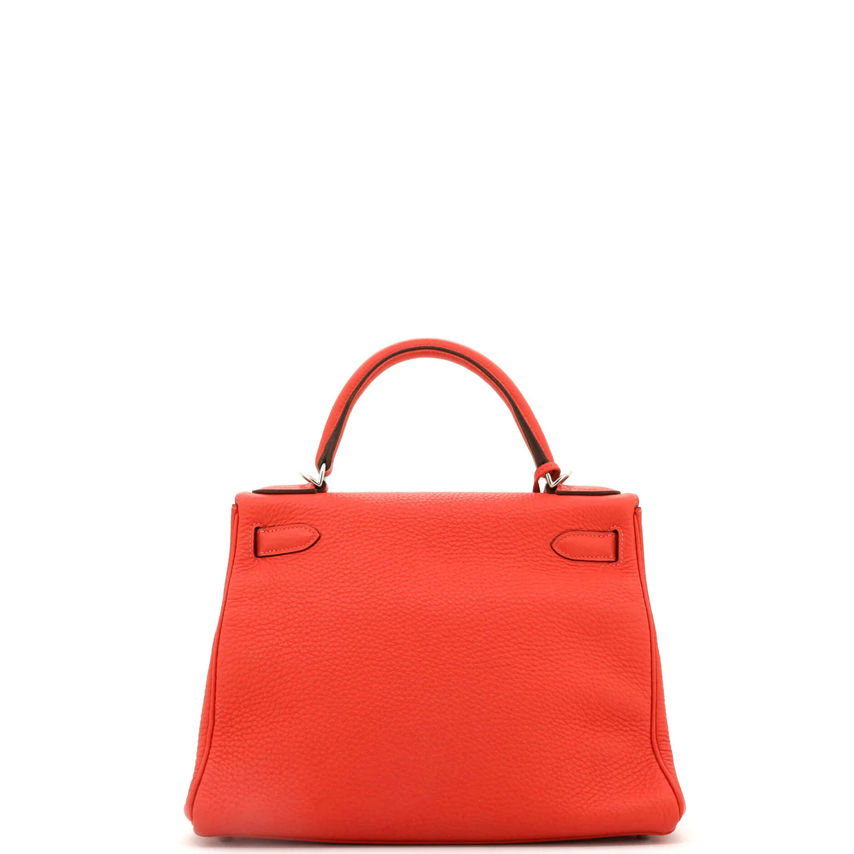 Kelly Handbag Rouge Pivoine Clemence with Palladium Hardware 28 - Deep Luxury