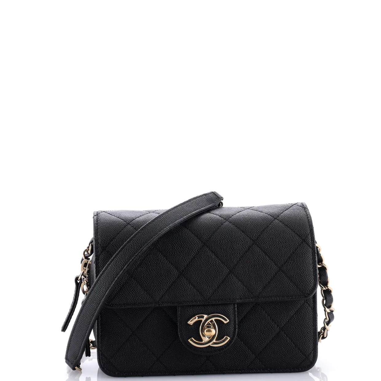 Like a Wallet Flap Bag Quilted Caviar Mini - Deep Luxury