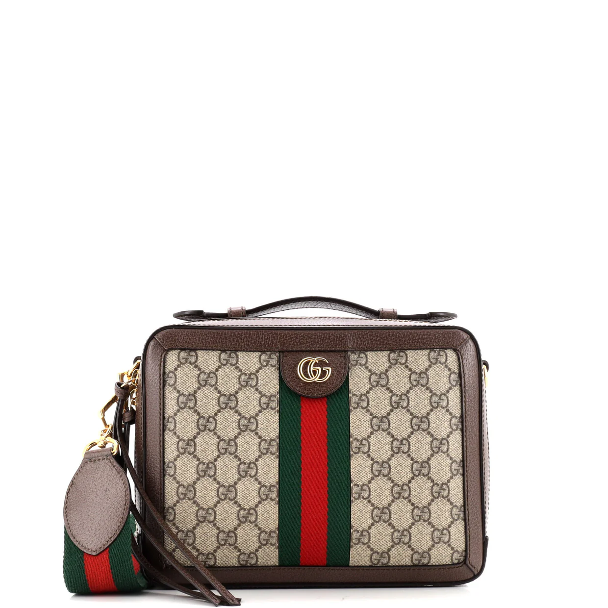 Ophidia Zip Around Camera Bag GG Coated Canvas Small - Deep Luxury