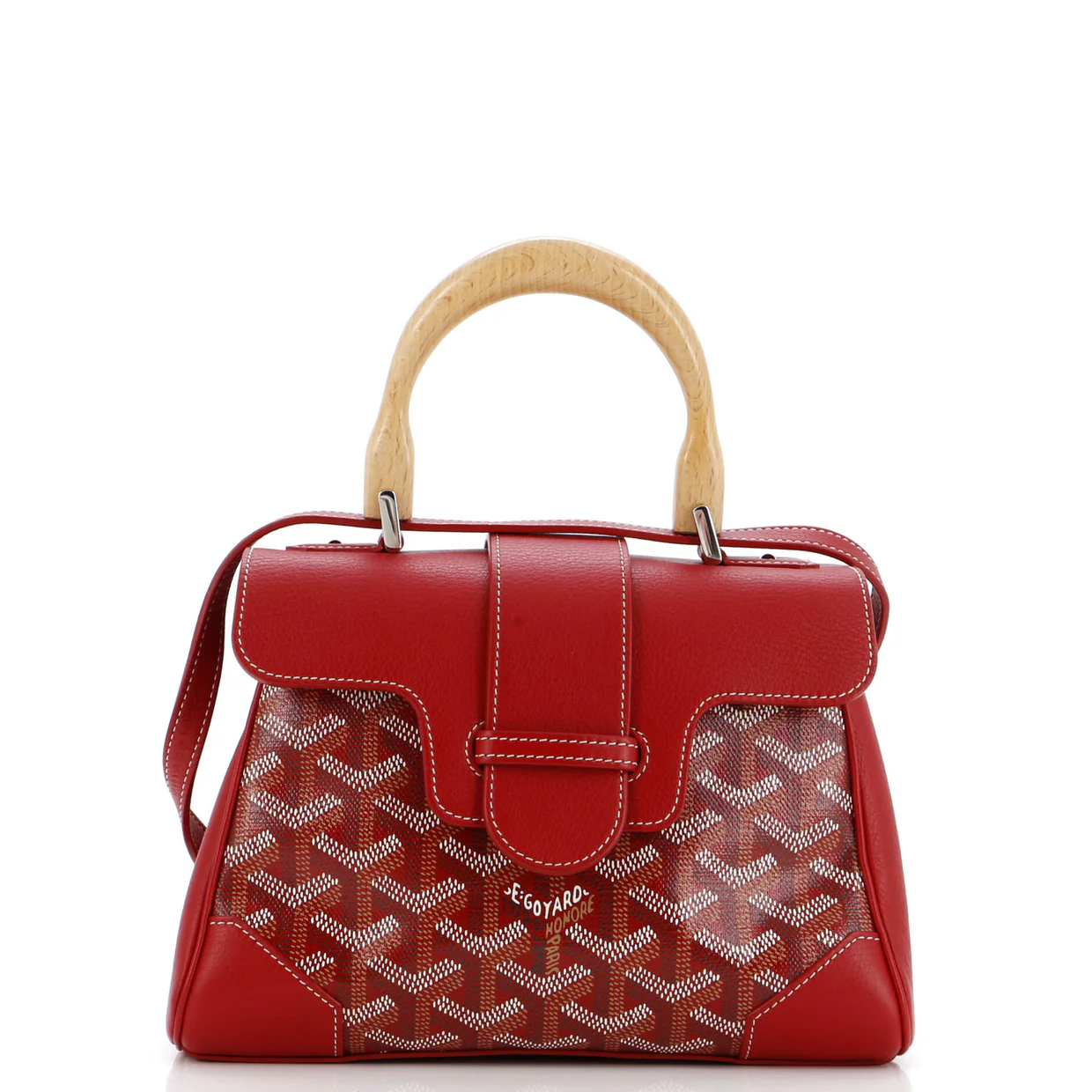 Saigon Top Handle Bag Coated Canvas with Leather Mini - Deep Luxury