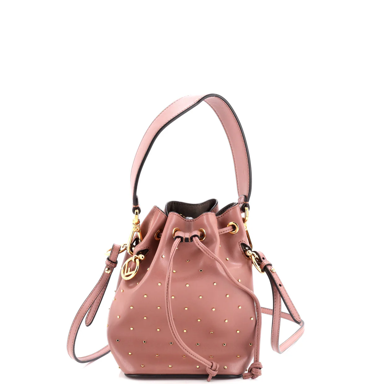 Mon Tresor Bucket Bag Studded Leather Mini - Deep Luxury