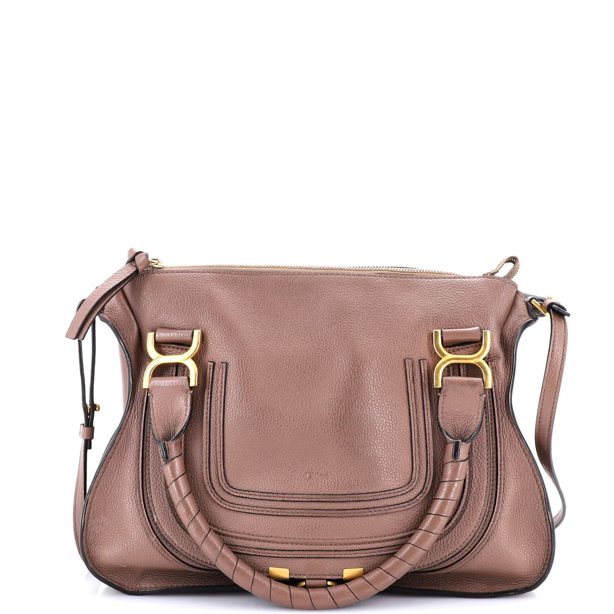 Marcie Satchel Leather Medium - Deep Luxury