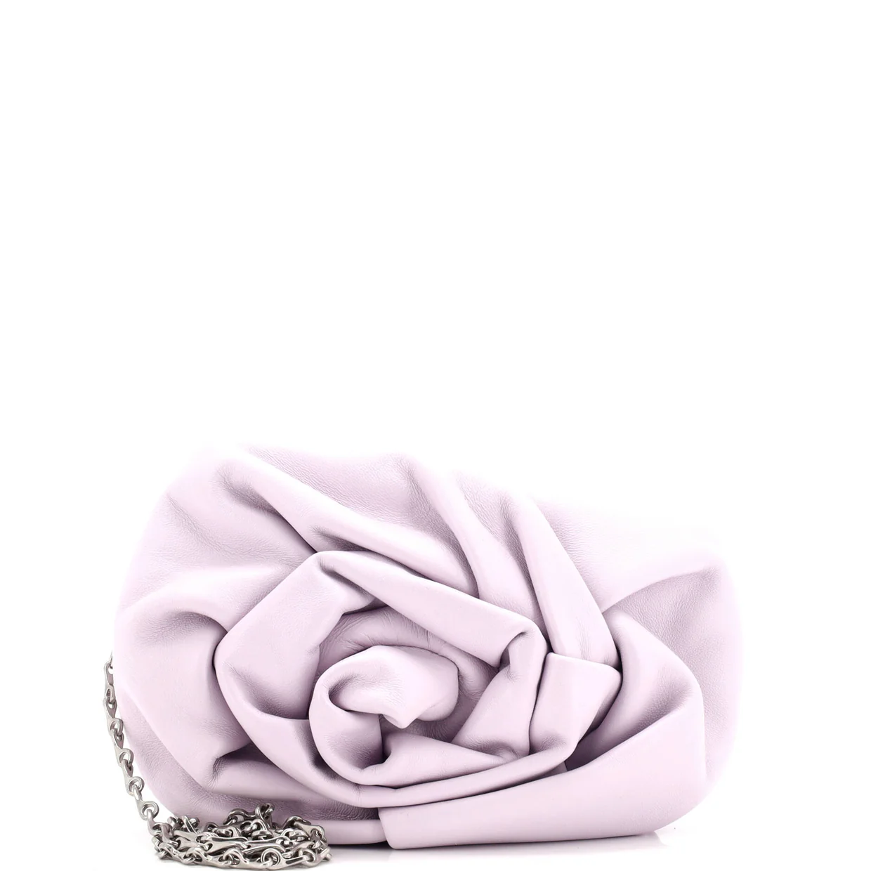 Rose Chain Clutch Leather - Deep Luxury