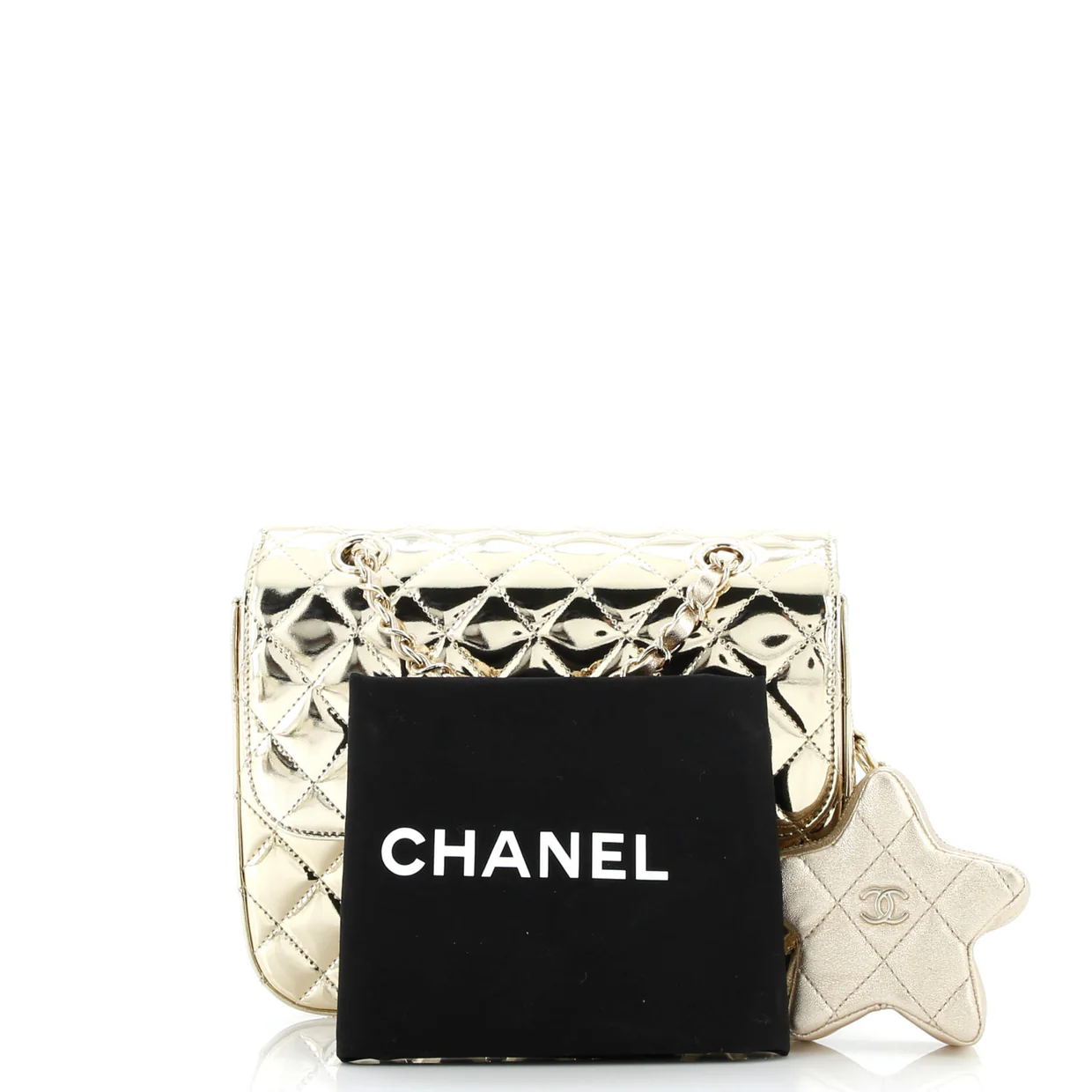 Hollywood Boulevard Backpack with Star Coin Purse Quilted Metallic Leather - Deep Luxury