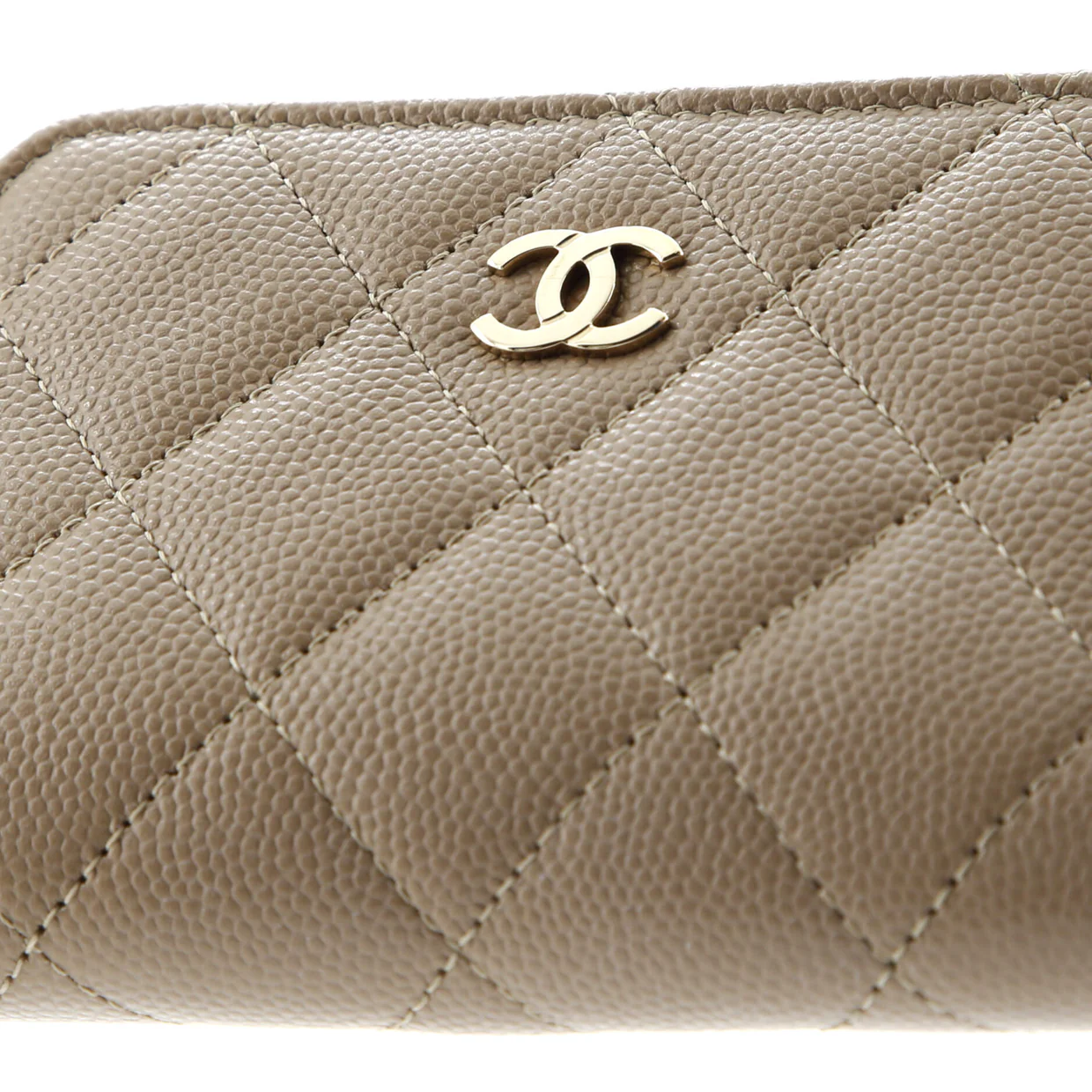 CC Zip Coin Purse Quilted Caviar Small - Deep Luxury
