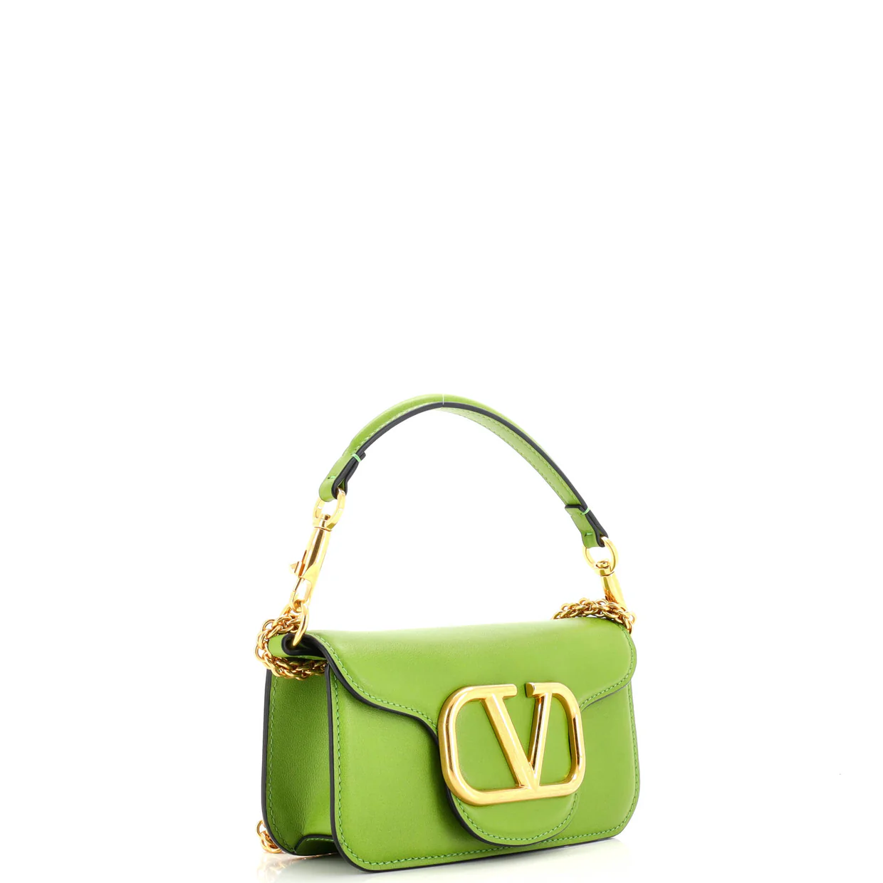 VLogo Loco Flap Shoulder Bag Leather Small - Deep Luxury
