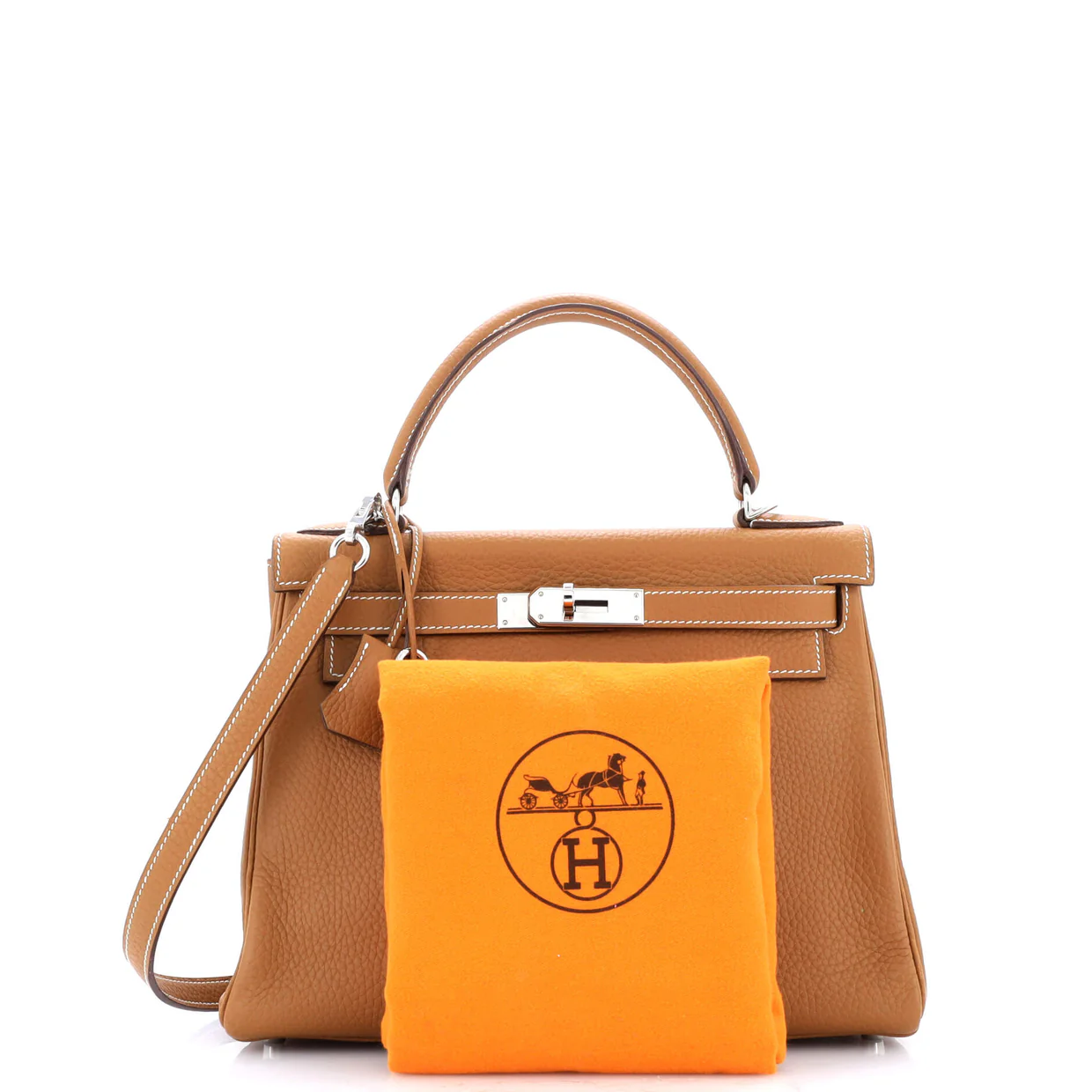 Kelly Handbag Gold Clemence with Palladium Hardware 28 - Deep Luxury