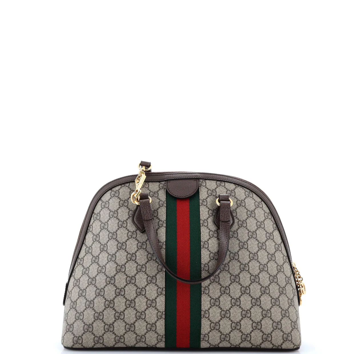 Ophidia Dome Top Handle Bag GG Coated Canvas Medium - Deep Luxury