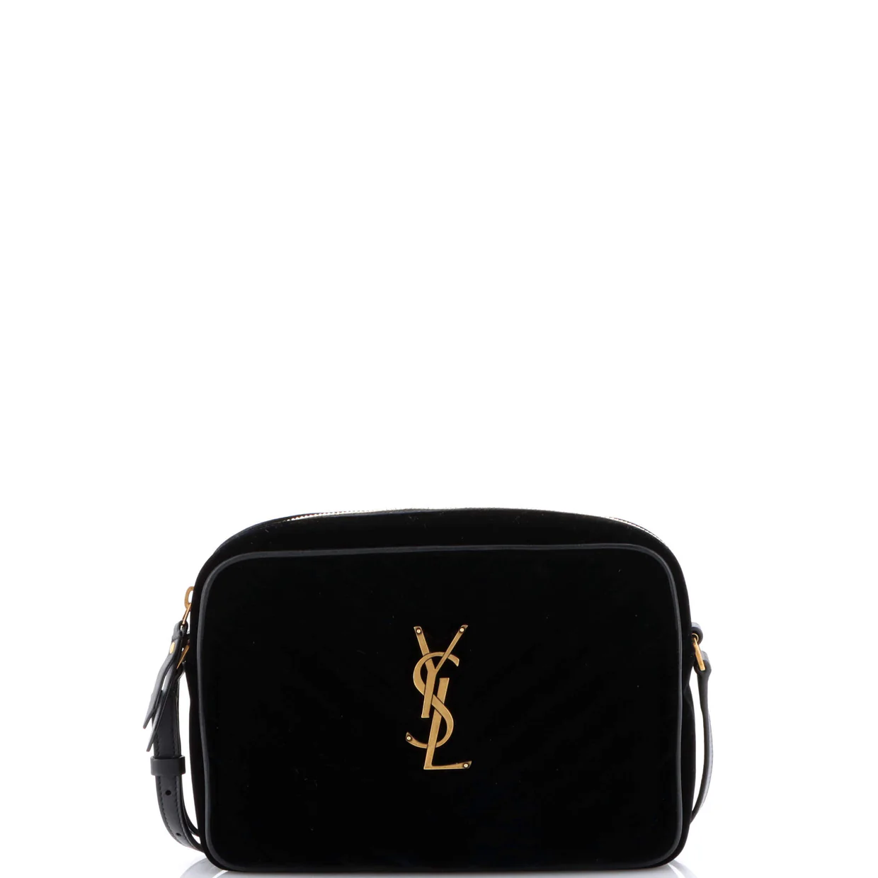 Lou Camera Bag Matelasse Chevron Velvet Small - Deep Luxury