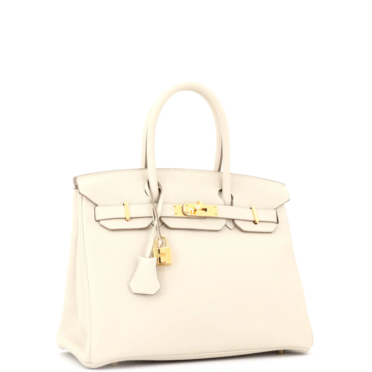 Birkin Handbag Light Clemence with Gold Hardware 30 - Deep Luxury