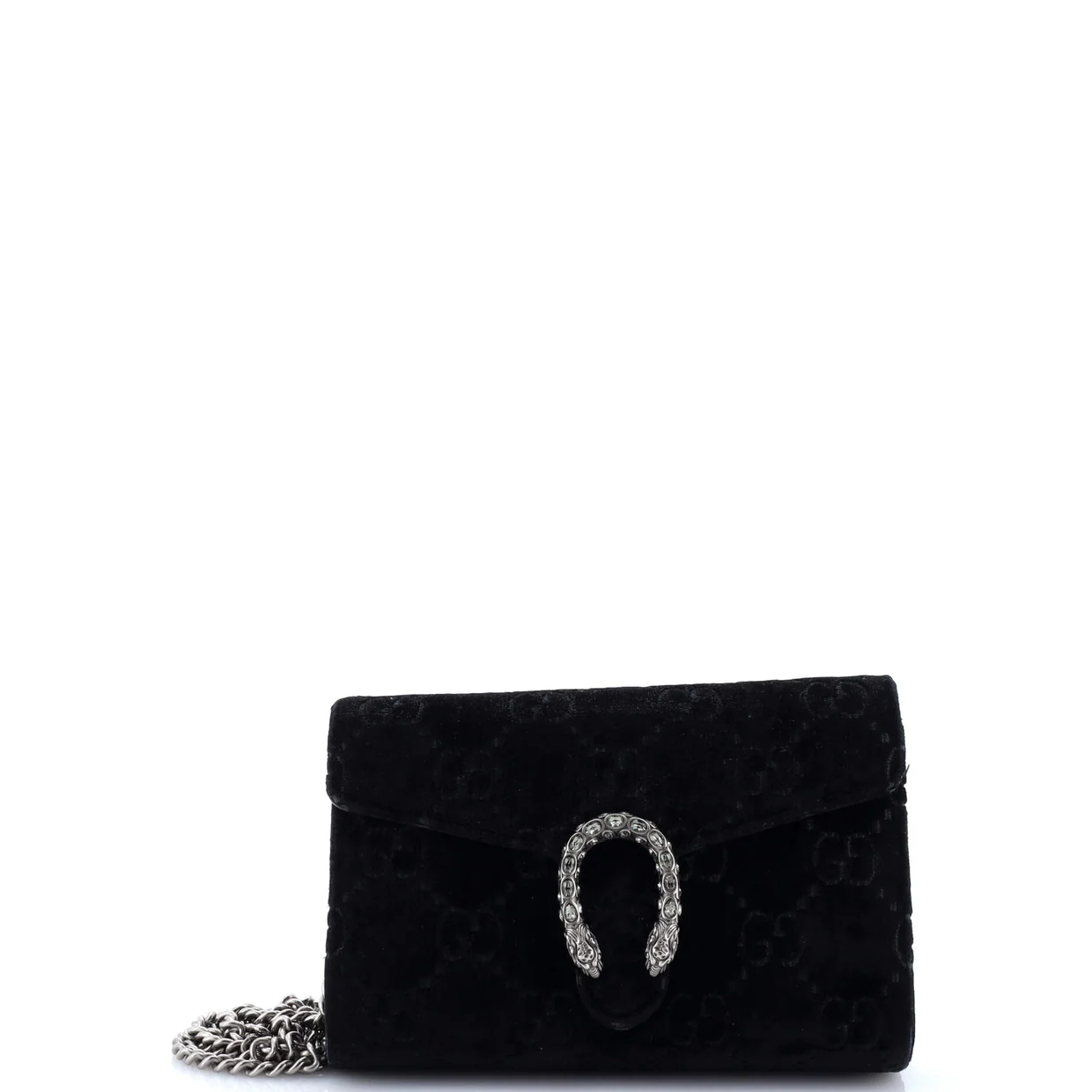 Dionysus Chain Wallet GG Velvet Small - Deep Luxury