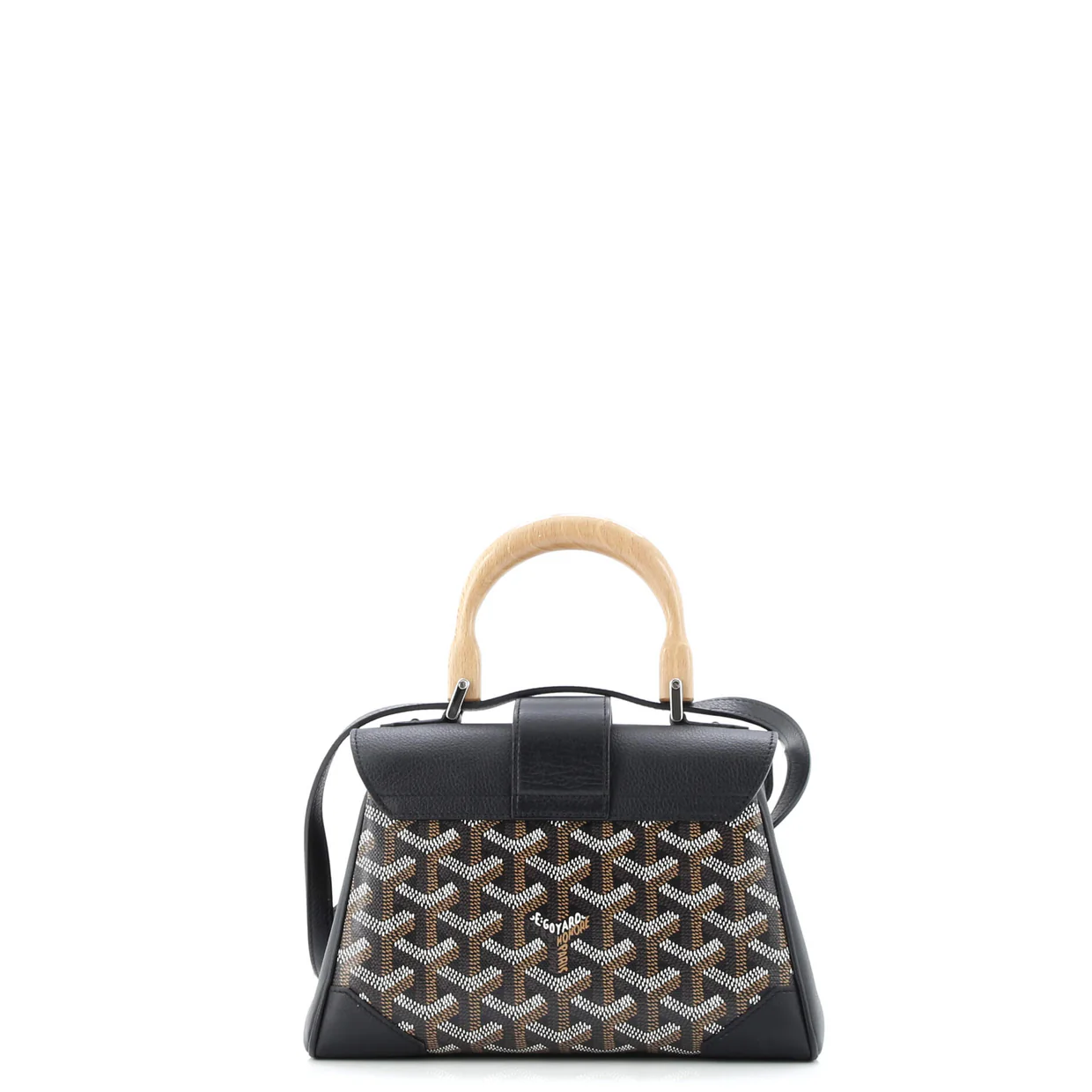 Saigon Top Handle Bag Coated Canvas with Leather Mini - Deep Luxury