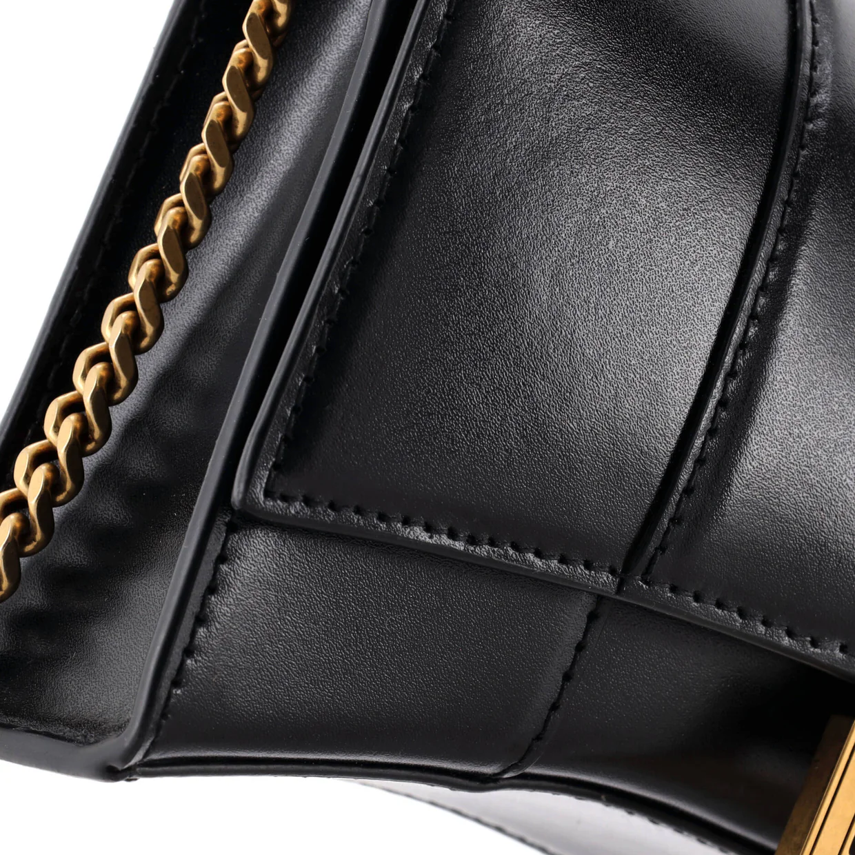 Hourglass Chain Wallet Leather - Deep Luxury