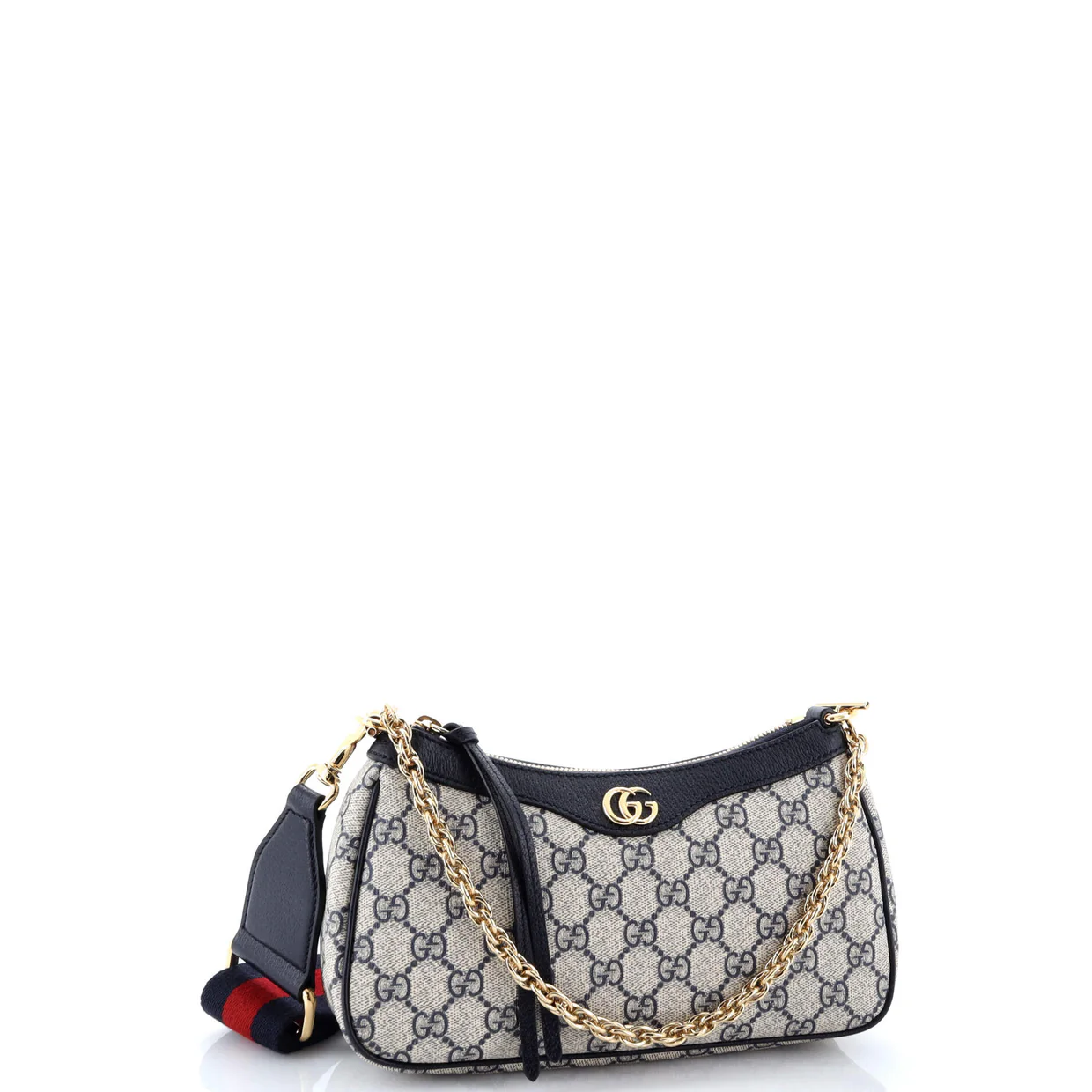 Ophidia Charm Shoulder Bag GG Coated Canvas Small - Deep Luxury