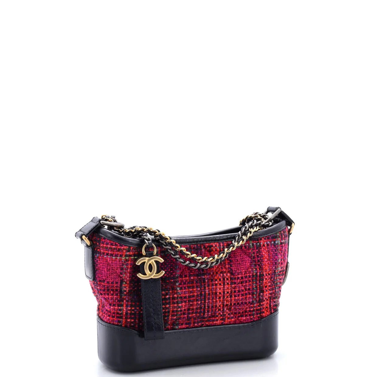 Gabrielle Hobo Quilted Tweed and Calfskin Small - Deep Luxury