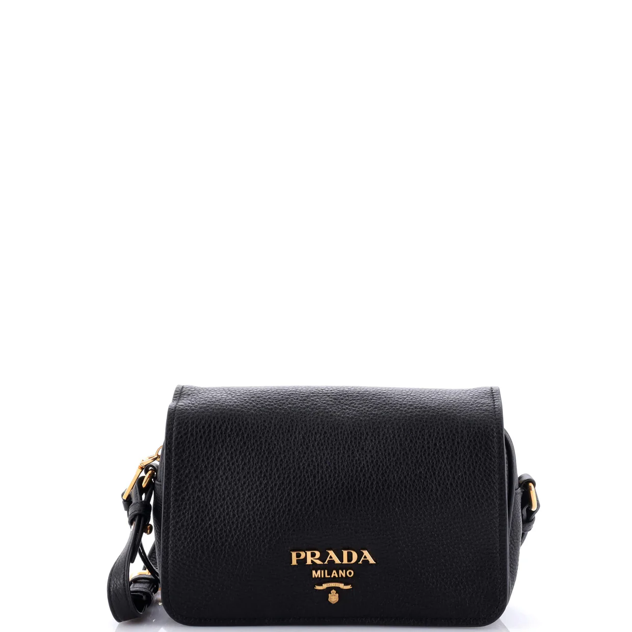 Flap Zip Crossbody Bag Vitello Phenix Small - Deep Luxury