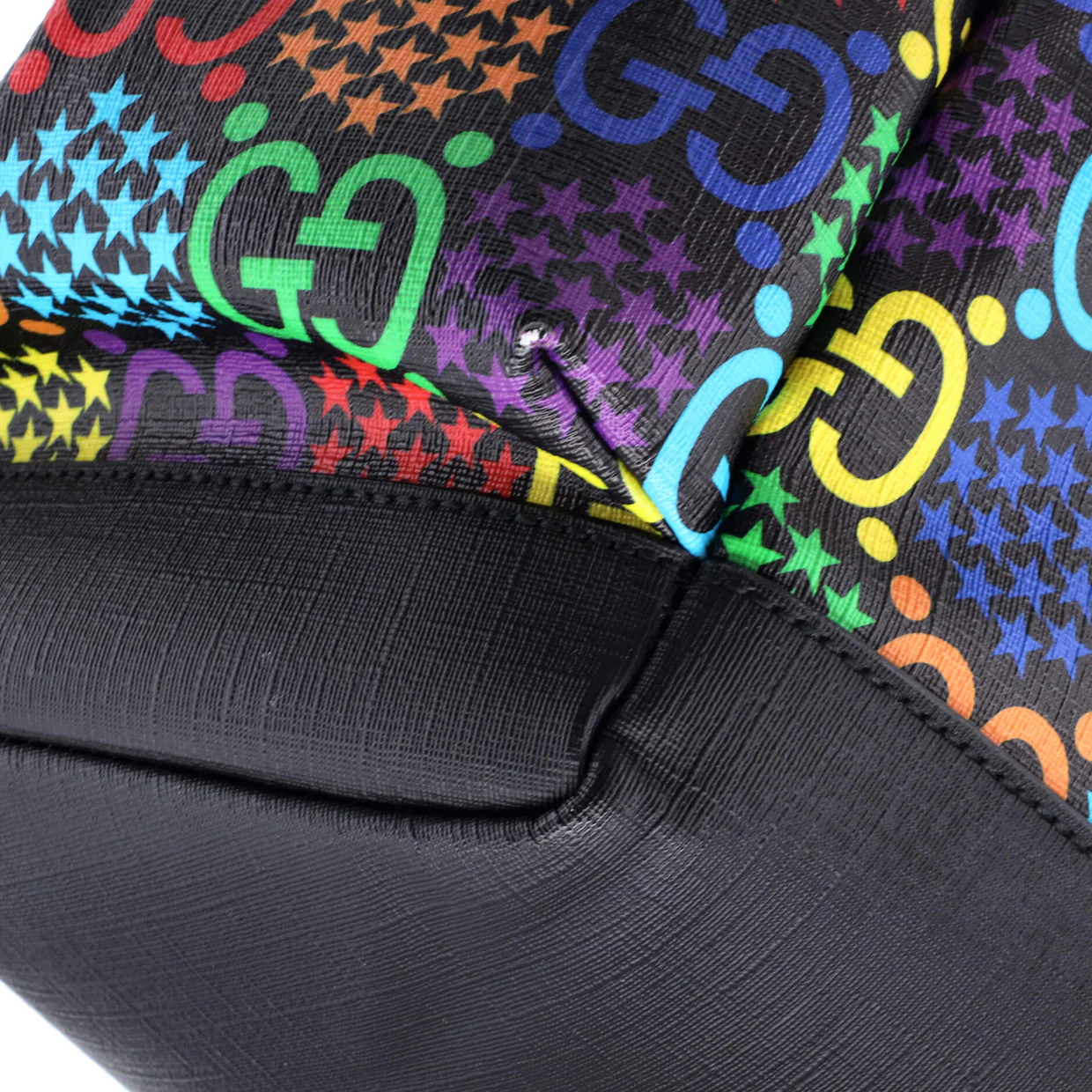 Double Pocket Belt Backpack Psychedelic Print GG Coated Canvas Medium - Deep Luxury