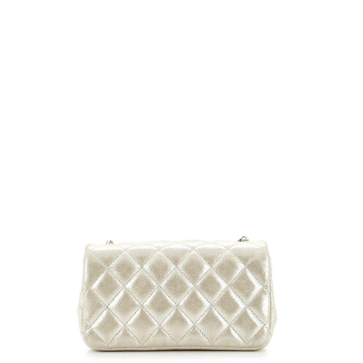 Crystal Dice Classic Single Flap Bag Quilted Iridescent Calfskin Extra Mini - Deep Luxury