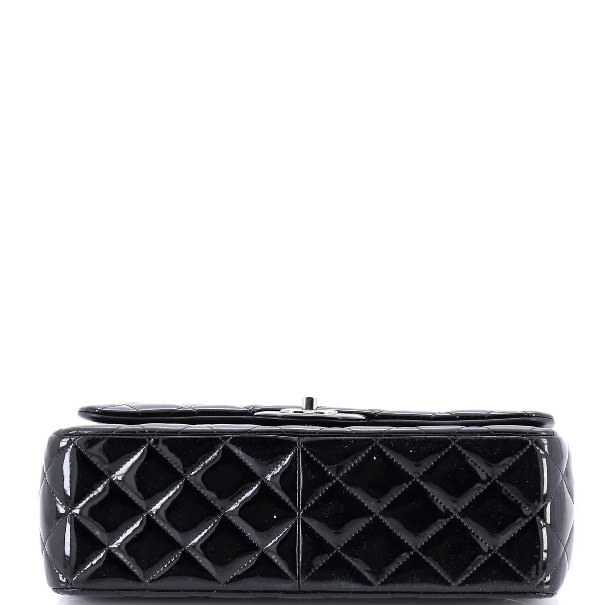 Classic Double Flap Bag Quilted Patent Jumbo - Deep Luxury