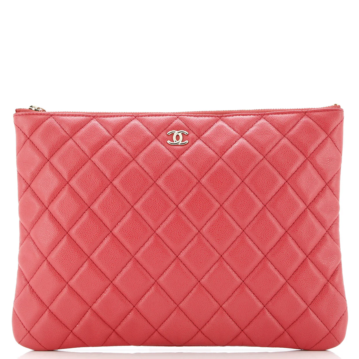 O Case Clutch Quilted Caviar Medium - Deep Luxury