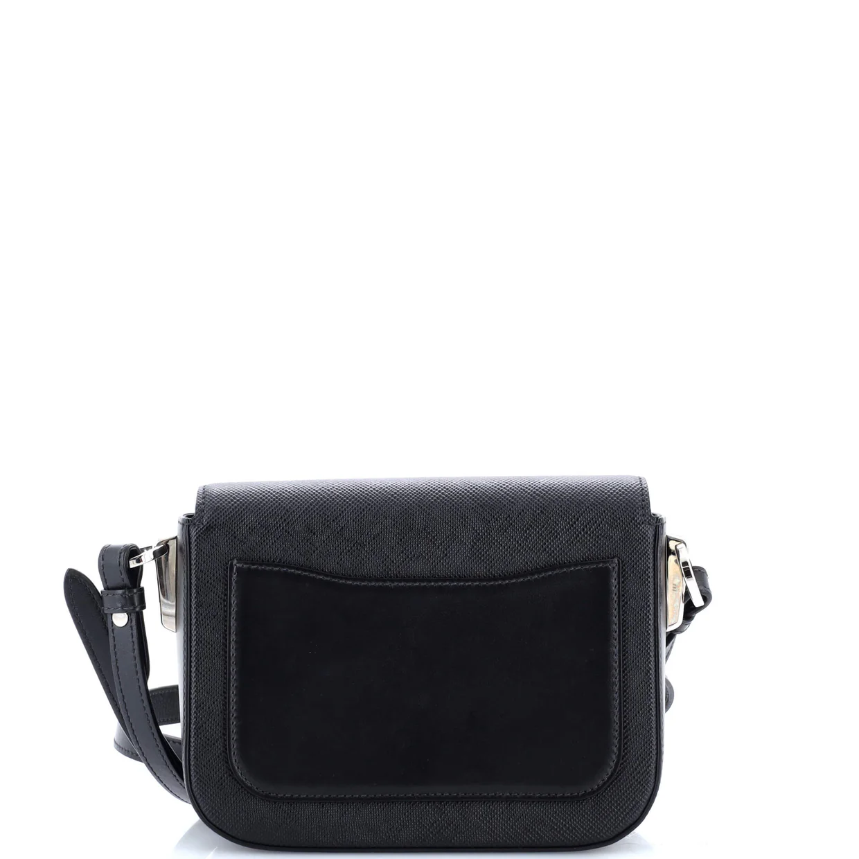 Identity Flap Shoulder Bag Saffiano with City Calf Small - Deep Luxury