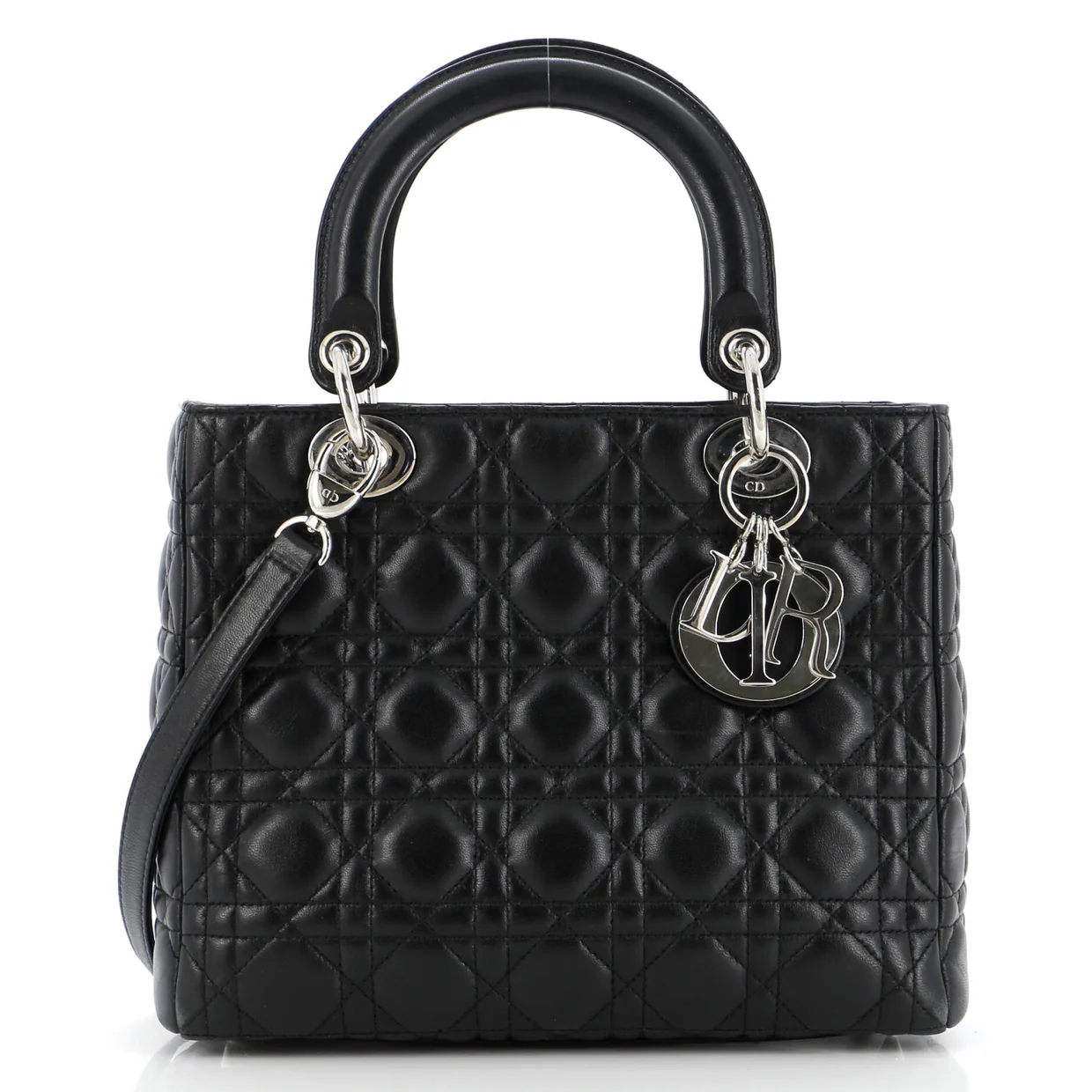 Lady Dior Bag Cannage Quilt Lambskin Medium - Deep Luxury