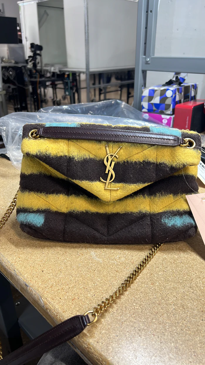 Loulou Puffer Shoulder Bag Quilted Tie Dye Wool Small - Deep Luxury