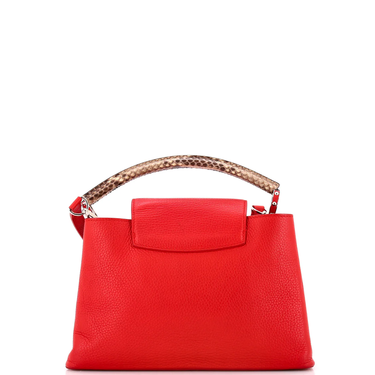 Capucines Bag Leather with Python PM - Deep Luxury