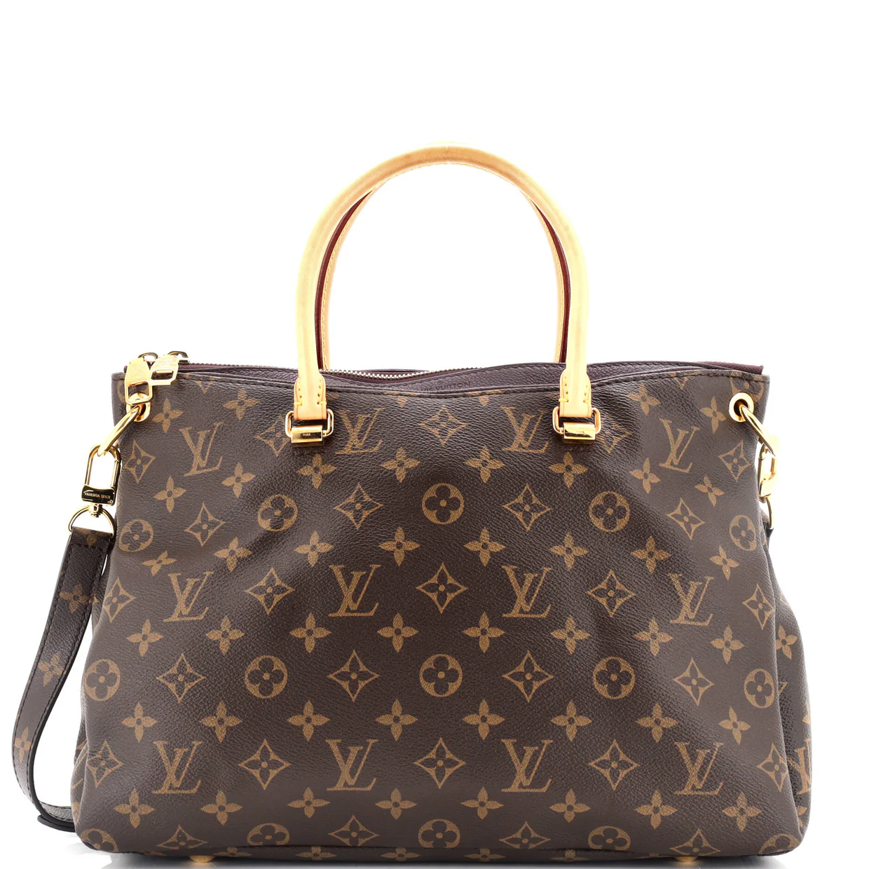Pallas Tote Monogram Canvas with Leather - Deep Luxury
