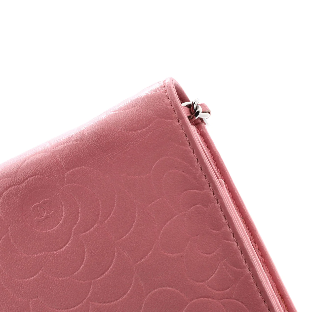 Wallet on Chain Camellia Lambskin - Deep Luxury