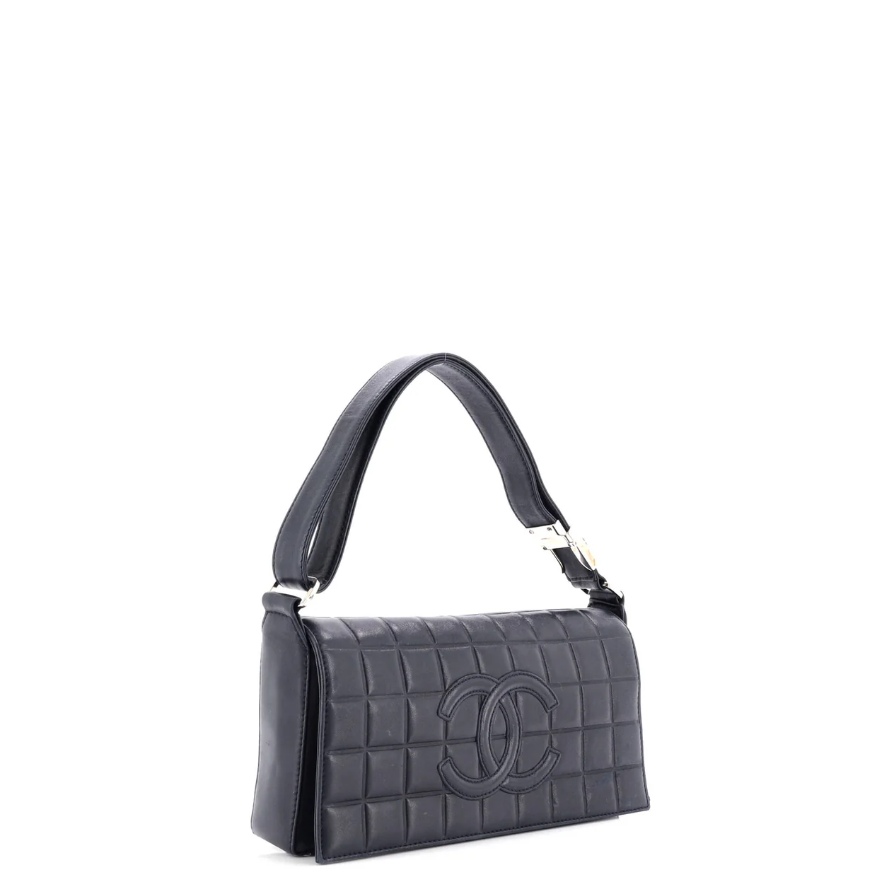 Chocolate Bar CC Flap Bag Quilted Leather East West - Deep Luxury