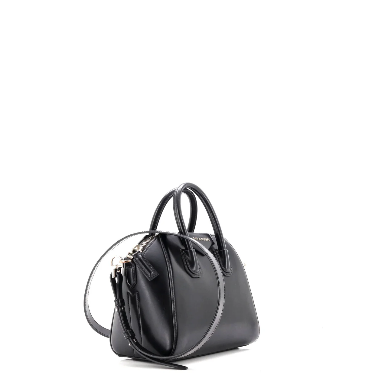 Antigona Bag Glazed Leather Mini - Deep Luxury